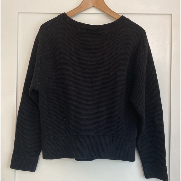 Aritzia Wilfred free Suzanna ribbed zipper side Sweater100% cotton black⭐️⭐️⭐️⭐️ - Picture 14 of 16